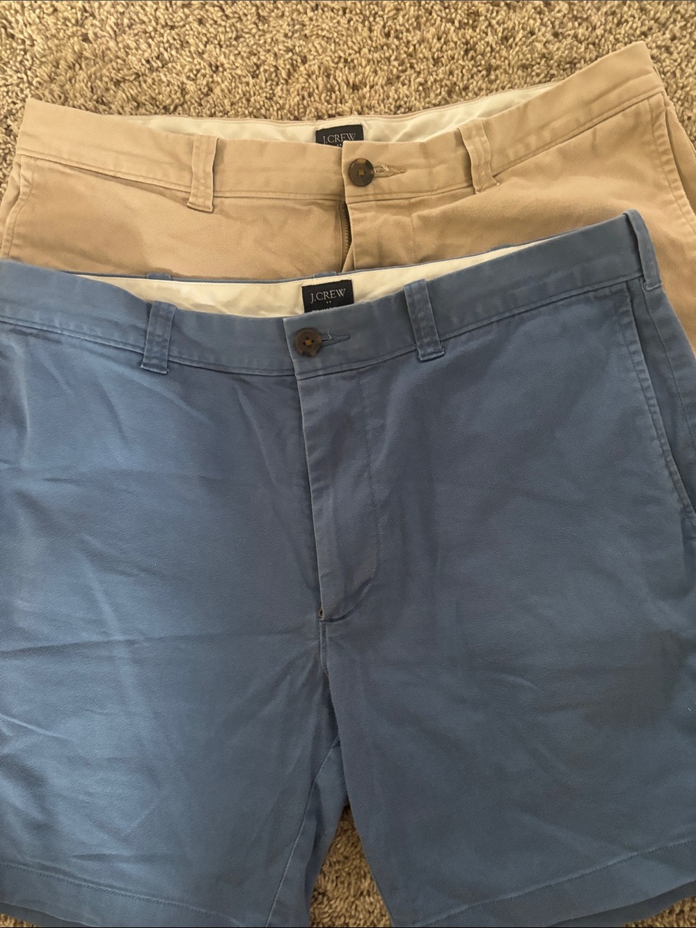 J. Crew Men's Chino Shorts in Light Blue and Khaki